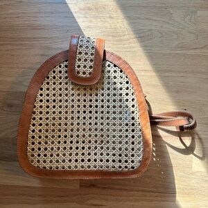 Brown and Tan Woven Women's Bag